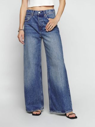 Reformation + Iggy Super Wide Leg Slouch Jeans