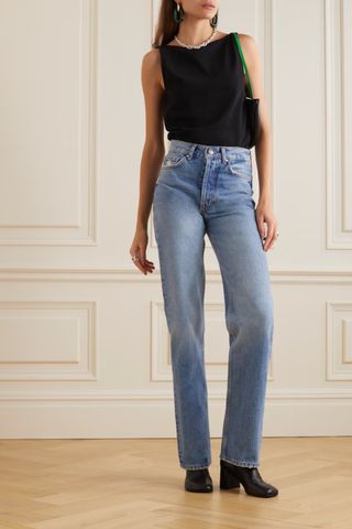 Anine Bing + Kat High-Rise Straight-Leg Jeans