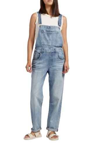 Silver Jeans Co. + Baggy Straight Leg Denim Overalls