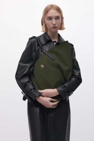 Zara + XL Nylon Tote Bag