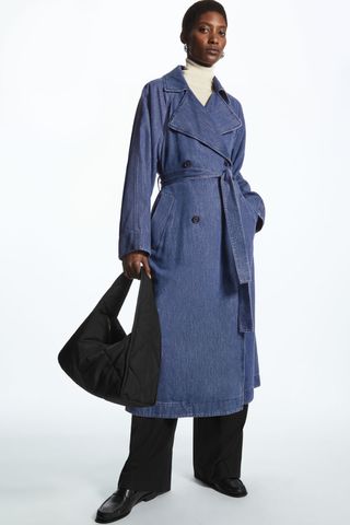 COS + Belted Denim Trench Coat