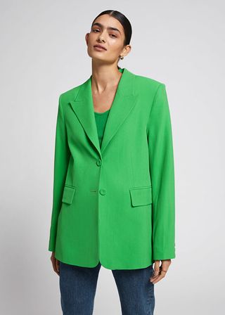 & Other Stories + Relaxed Single-Breasted Tailored Blazer