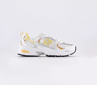 New Balance + MR530 Trainers, Silver, White & Yellow