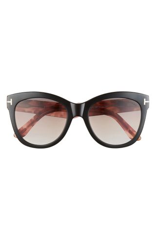 Tom Ford + Wallace 54mm Gradient Cat Eye Sunglasses