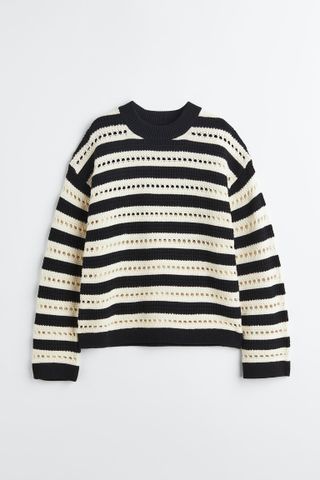 H&M + Oversized Pointelle-Knit Sweater