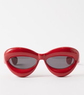 Loewe + Inflated Cat-Eye Acetate Sunglasses