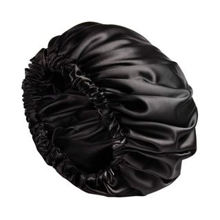 Yannibest + Satin Bonnet Sleep Bonnet Cap in Black
