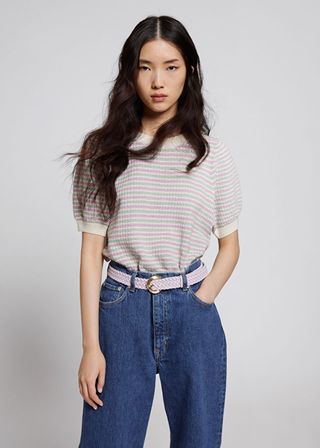 & Other Stories + Scallop Neck Knit Top