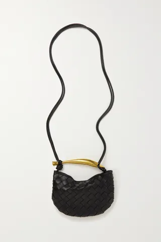 Bottega Veneta + Sardine Embellished Intrecciato Leather Shoulder Bag