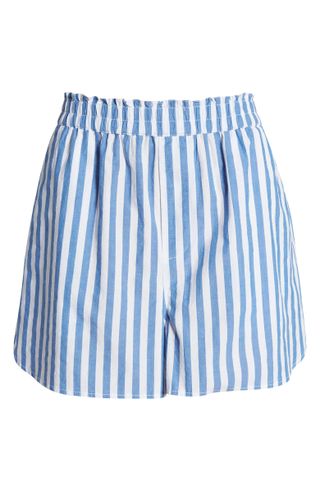 Madewell + Stripe Signature Poplin Pull-On Shorts
