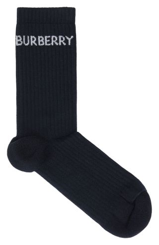 Burberry + Metallic Logo Crew Socks