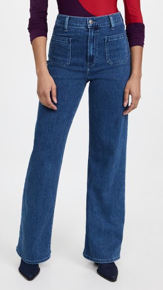 Le Jean + Virginia Wide Leg Jeans