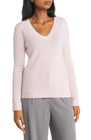 Nordstrom + Cashmere Essential V-Neck Sweater