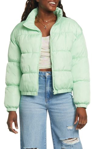 BP + Water Resistant Recycled Polyester Puffer Jacket