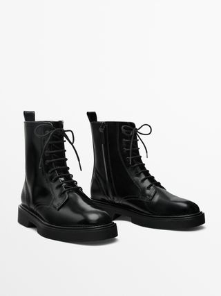 Massimo Dutti + Lace-Up Ankle Boots