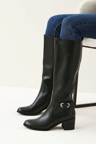Next + Forever Comfort Buckle Detail Knee High Boots