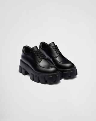 Prada + Monolith Lace Up Shoes