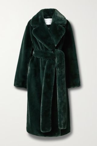 Proenza Schouler White Label + Belted Faux Fur Coat