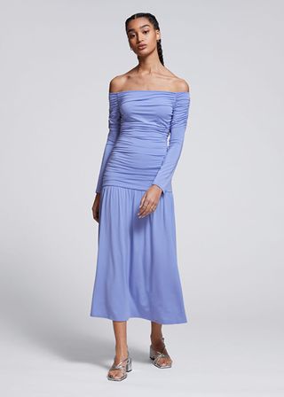 & Other Stories + Off-Shoulder Ruched Maxi Dress