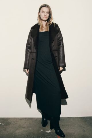 Zara + Reversible Double Faced Coat