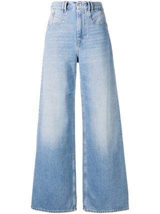 Isabel Marant + Blue Lemony Wide-Leg Jeans