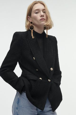 Zara + Textured Weave Jacket