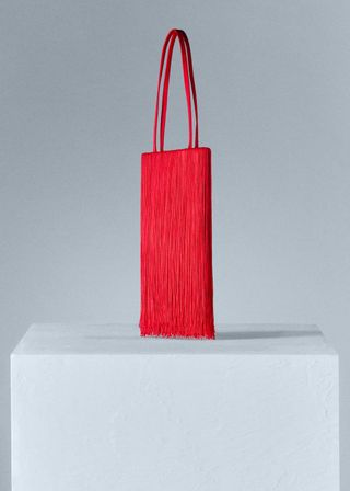 Mango + Satin Fringed Bag