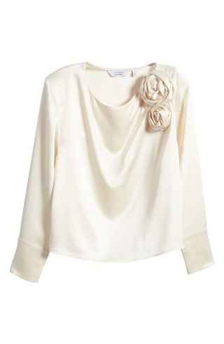 & Other Stories + Rose Detail Satin Blouse