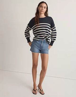 Madewell + Conway Pullover Sweater in Nautical Stripe
