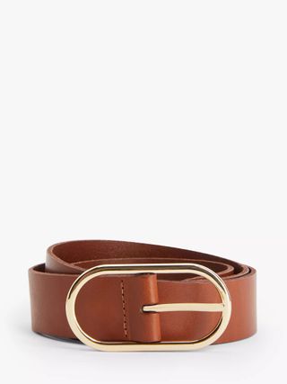 John Lewis + Oval Buckle Leather Belt