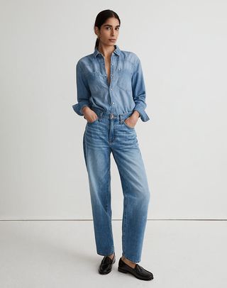 Madewell + The Slouchy Boyjean in Rosewell Wash