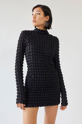 Urban Outfitters + Pia Bubble Knit Long Sleeve Mini Dress