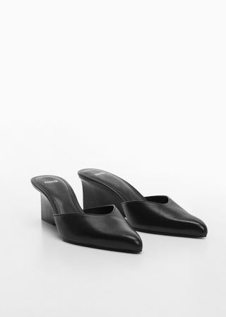 Mango + Pointed Toe Leather Shoes