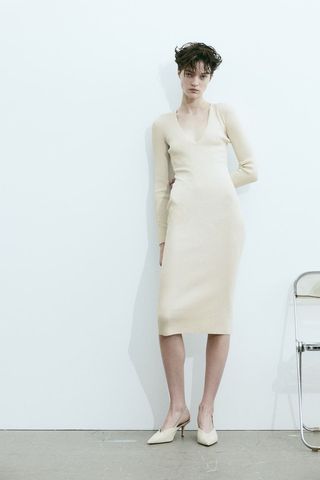H&M + Rib-Knit Bodycon Dress