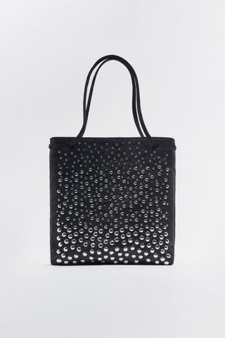 Zara + Studded Shopper Bag