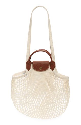 Longchamp + Le Pliage Filet Knit Shoulder Bag