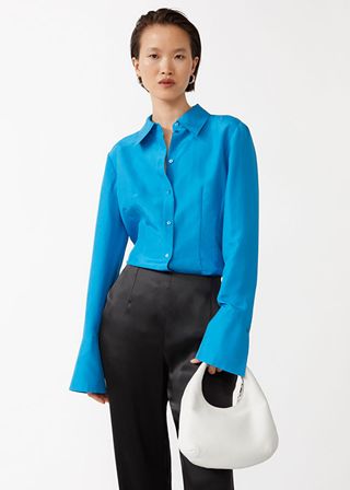 & Other Stories + Fitted 90s Style Silk Shirt
