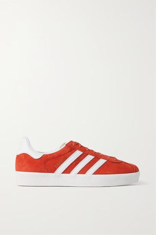 Adidas Originals + Gazelle 85 Leather-Trimmed Suede Sneakers
