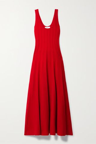 Gabriela Hearst + Zeleia Pleated Wool Maxi Dress