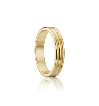 Lily & Roo + Gold Thick Triple Band Ring