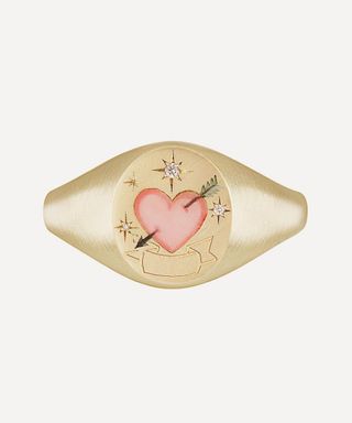 Cece Jewellery + 18ct Gold the Love Me Forever Diamond Signet Ring