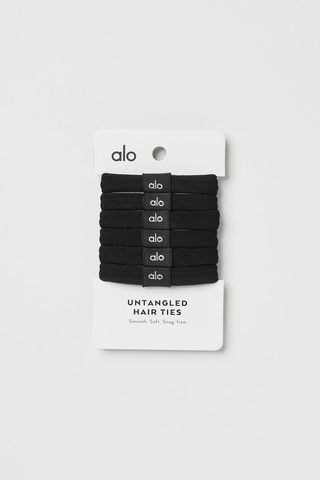 Alo + Untangled Hair Tie 6-Pack in Black