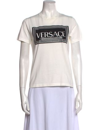 Versace + Graphic Print Crew Neck T-Shirt