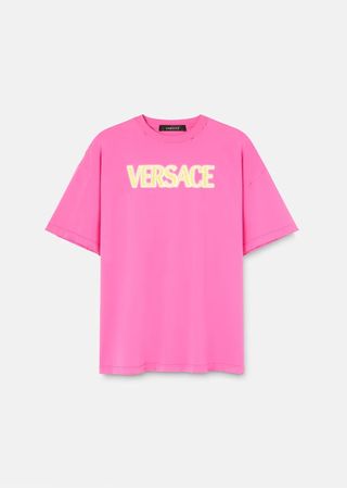 Versace + Distressed Logo T-Shirt