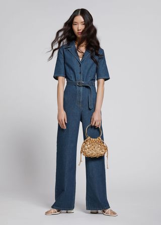 & Other Stories + Fitted '70s Collar Jumpsuit