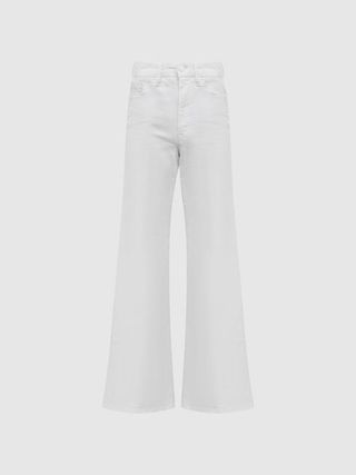 Good American + White Palazzo Jeans