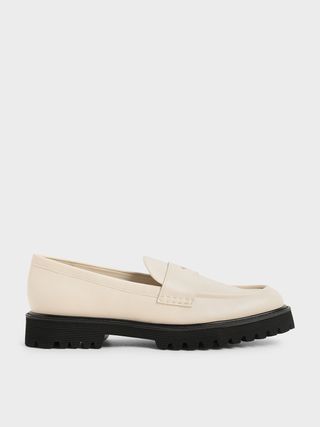 Charles & Keith + Chalk Chunky Penny Loafers