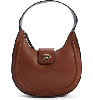 Topshop + Twist Lock Faux Leather Shoulder Bag