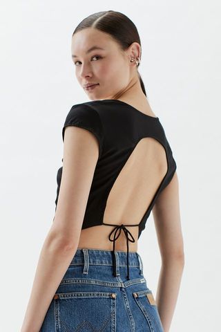 Urban Outfitters + Cassie Cap Sleeve Open-Back Top