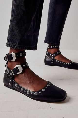 Free People + Mystic Mary Jane Double-Strap Flats
